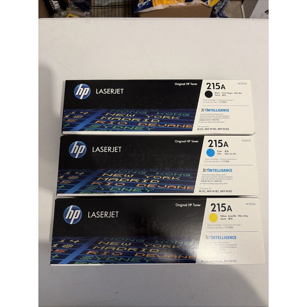 NEW Genuine HP LaserJet 215A W2310A Bk W2311A Cy W2312A Yw Lot Of 3 Toners